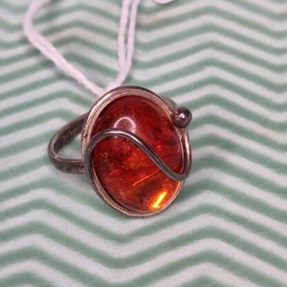 Fingerring i sølv, str. 58