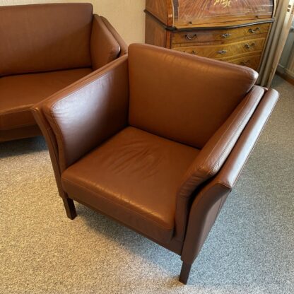 Lædersofa 2 pers. og 1 lænestol - Billede 5