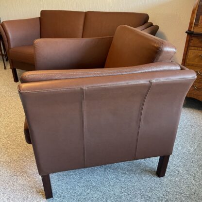 Lædersofa 2 pers. og 1 lænestol - Billede 6