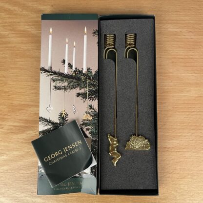 Georg Jensen lysholder sæt 2005 Nisse og kælk - Billede 2