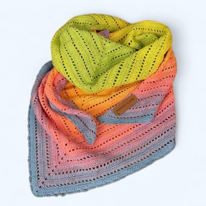 Hæklet tørklæde multicolor
