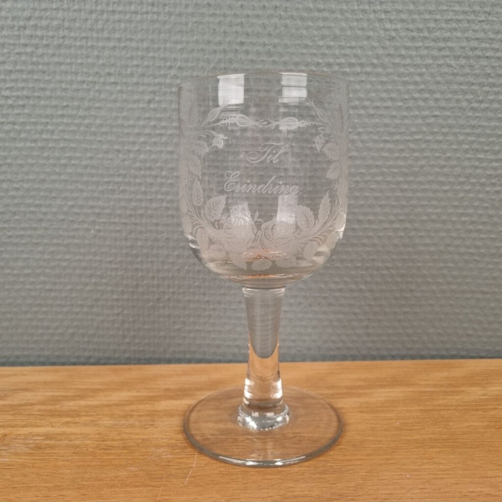 Erindringsglas - "Til Erindring" - Kastrup/Holmegaard 1910