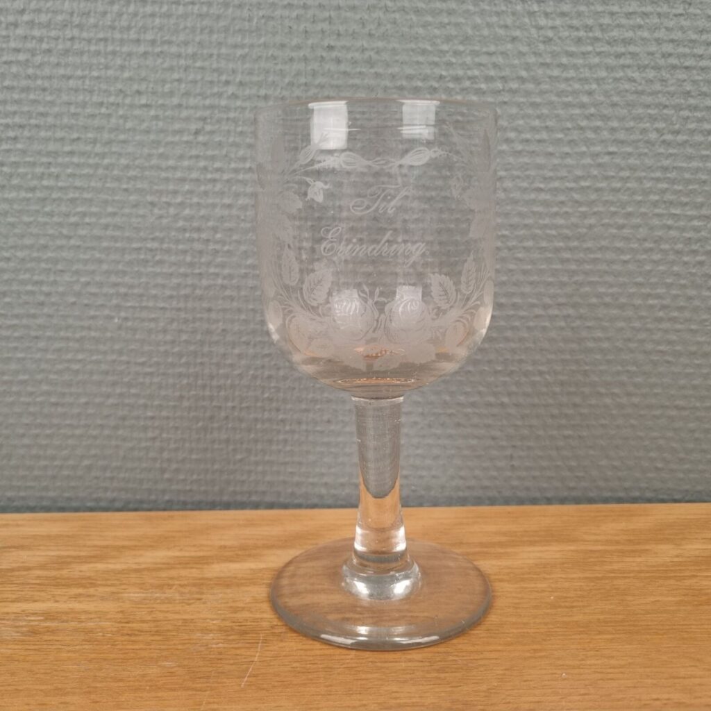 Erindringsglas - "Til Erindring" - Kastrup/Holmegaard 1910