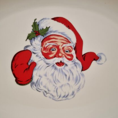 Stort tysk porcelænsfad med julemand - Image 2