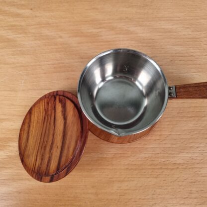 Lille smørnæb eller sauceskål - teak og stål - Image 3