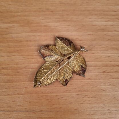 Flora Danica broche - guldbelagt sterling sølv 925 - Image 2