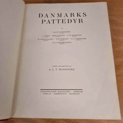 Manniche, Danmarks Pattedyr, 1935 - Image 3