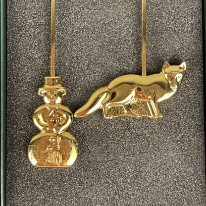 2 Georg Jensen lysholdere Snemand og Ræv - Image 2