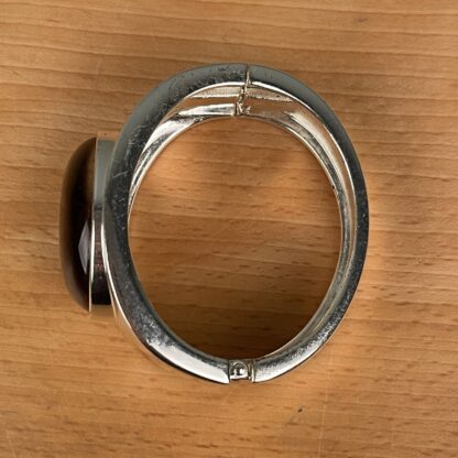Smuk bijouteri armring / armbånd med stor gyldenbrun sten - Image 3