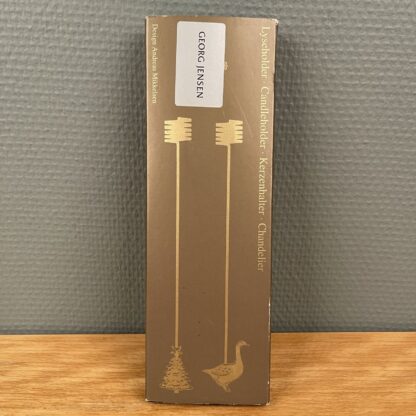 2 Georg Jensen lysholdere juletræ og gås - Image 2