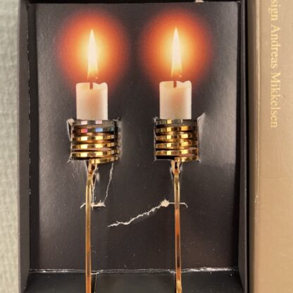2 Georg Jensen lysholdere juletræ og gås - Image 3