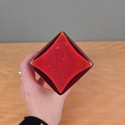 Orange glas vase 17,5cm - Image 4