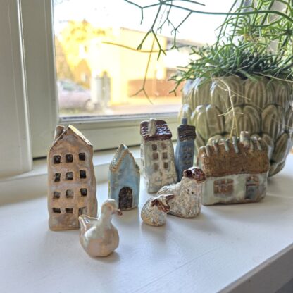 Miniature keramik hus 7cm - #2s - Image 8
