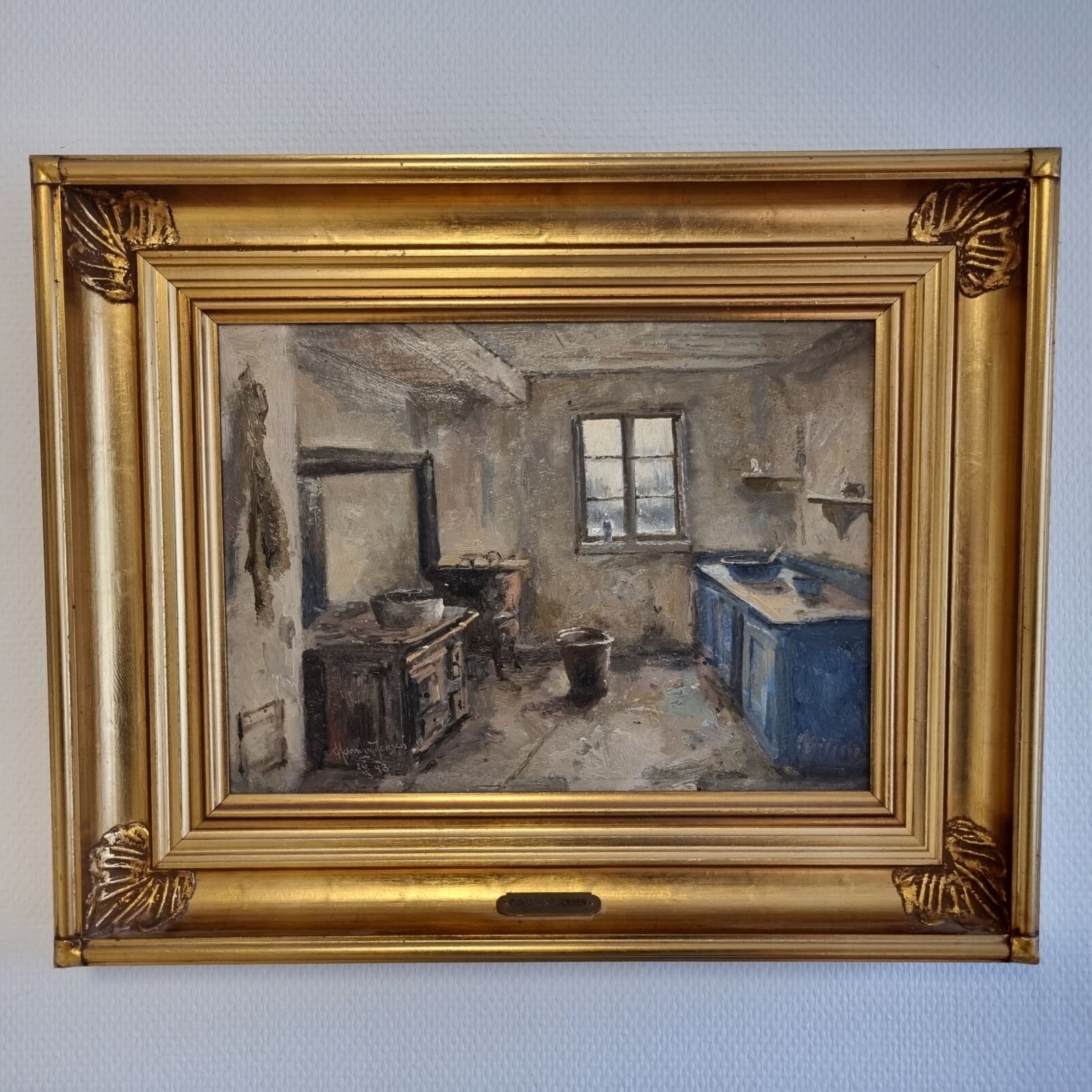 Carlo Hornung-Jensen - Interiør - olie på lærred