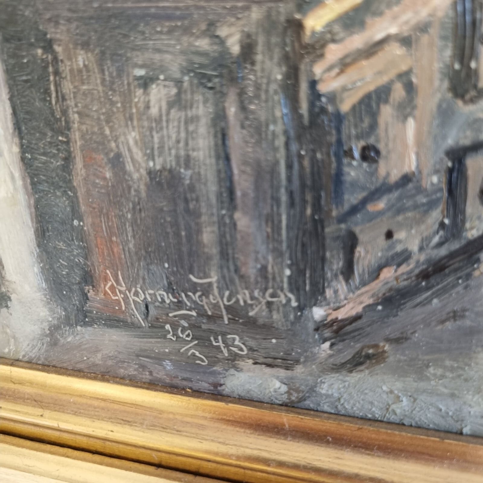 Carlo Hornung-Jensen - Interiør - olie på lærred - Billede 2