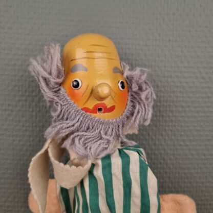 Vintage Sonneberger hånddukke - ældre mand med skæg - 1950'erne - Image 2
