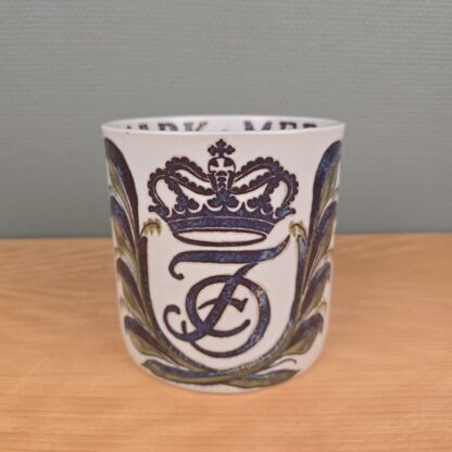 Royal Copenhagen Aluminia kæmpe årskrus Frederik 9.