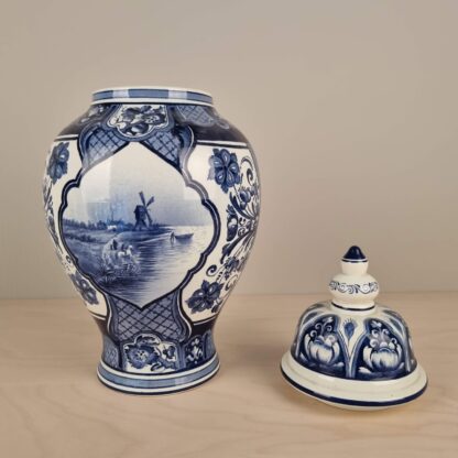Villeroy & Boch - stor lågkrukke med Delft-dekor - 36cm - Image 2