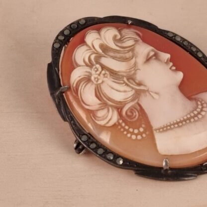 Antik vedhæng og broche med camé - ca. 1890 - Image 3
