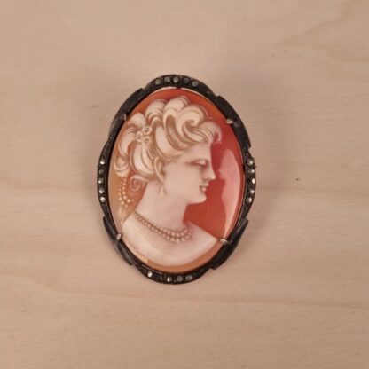 Antik vedhæng og broche med camé - ca. 1890