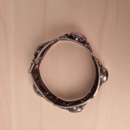 Antikt kinesisk armbånd i sølv - filigran med sten - Image 4