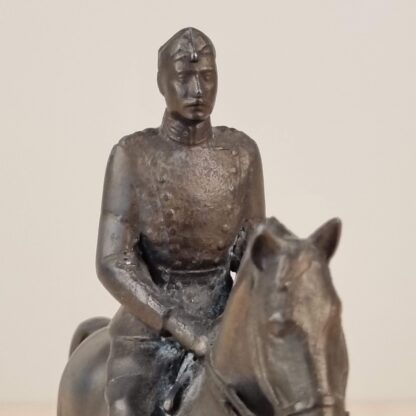 Kong Christian X til hest - bronze skulptur på sokkel af marmor - Image 4