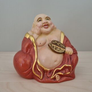 Grinende Buddha figur - Budai - i keramik