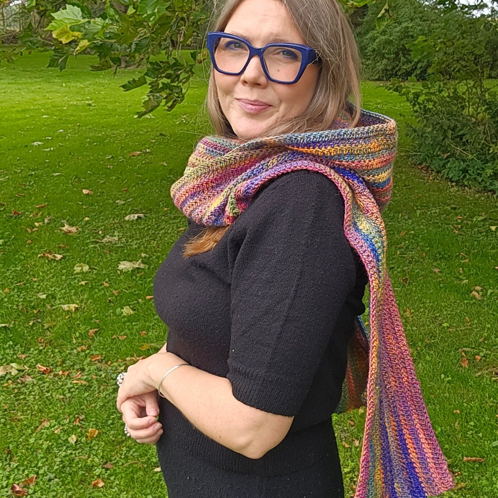 Hæklet Al'h'ette / hætte-tørklæde - Billede 3