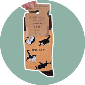 BARE KIND voksen sokker med dyr - Katte str. 40,5-47