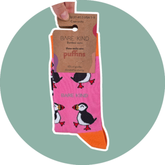 BARE KIND voksen sokker med dyr - Søpapegøje str. 37-40,5.