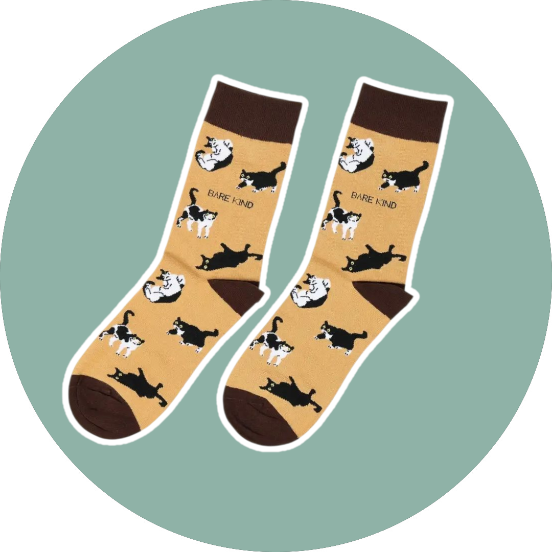 BARE KIND voksen sokker med dyr - Katte str. 40,5-47 - Billede 2