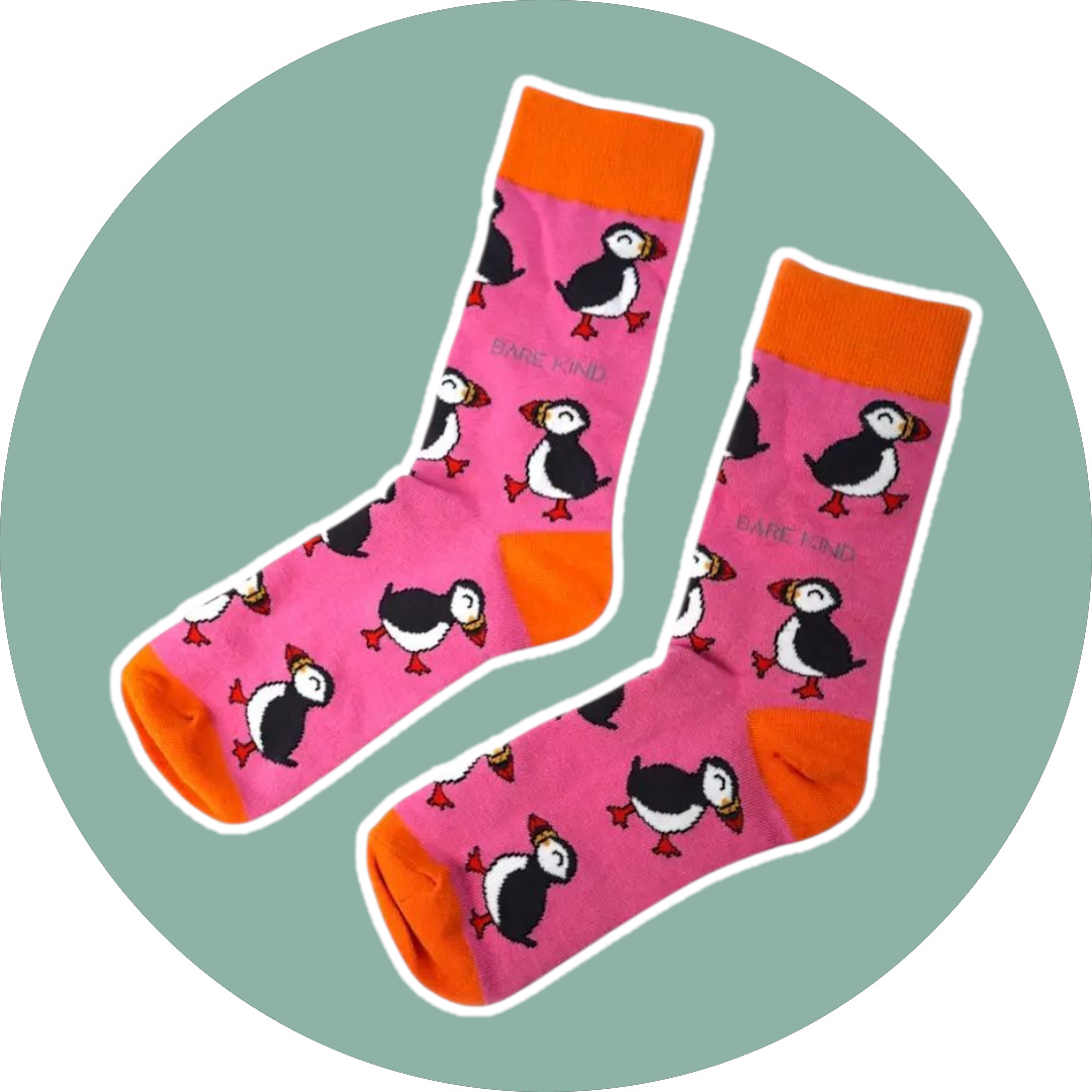 BARE KIND voksen sokker med dyr - Søpapegøje str. 37-40,5. - Billede 2