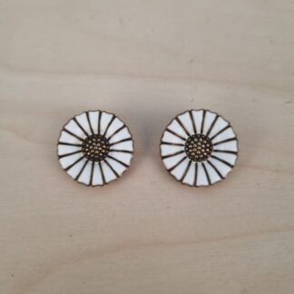 Anton Michelsen Marguerite øreclips i forgyldt sterling sølv - 1,8cm