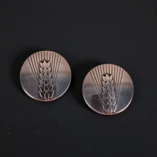 Georg Jensen øreclips nr. 127A - hvede dekoration - ca. 1920