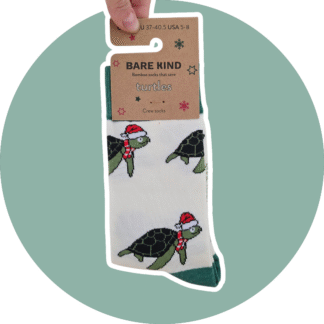 BARE KIND voksen sokker med dyr - Jule skildpadde str. 37-40,5