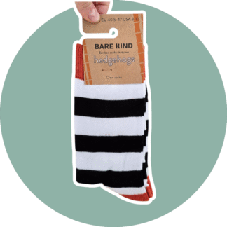 BARE KIND voksen sokker med dyr - Pindsvin og striber str. 40,5-47