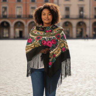 Retro tørklæde 130x130