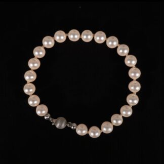 Perlearmbånd med sterling sølv lukning