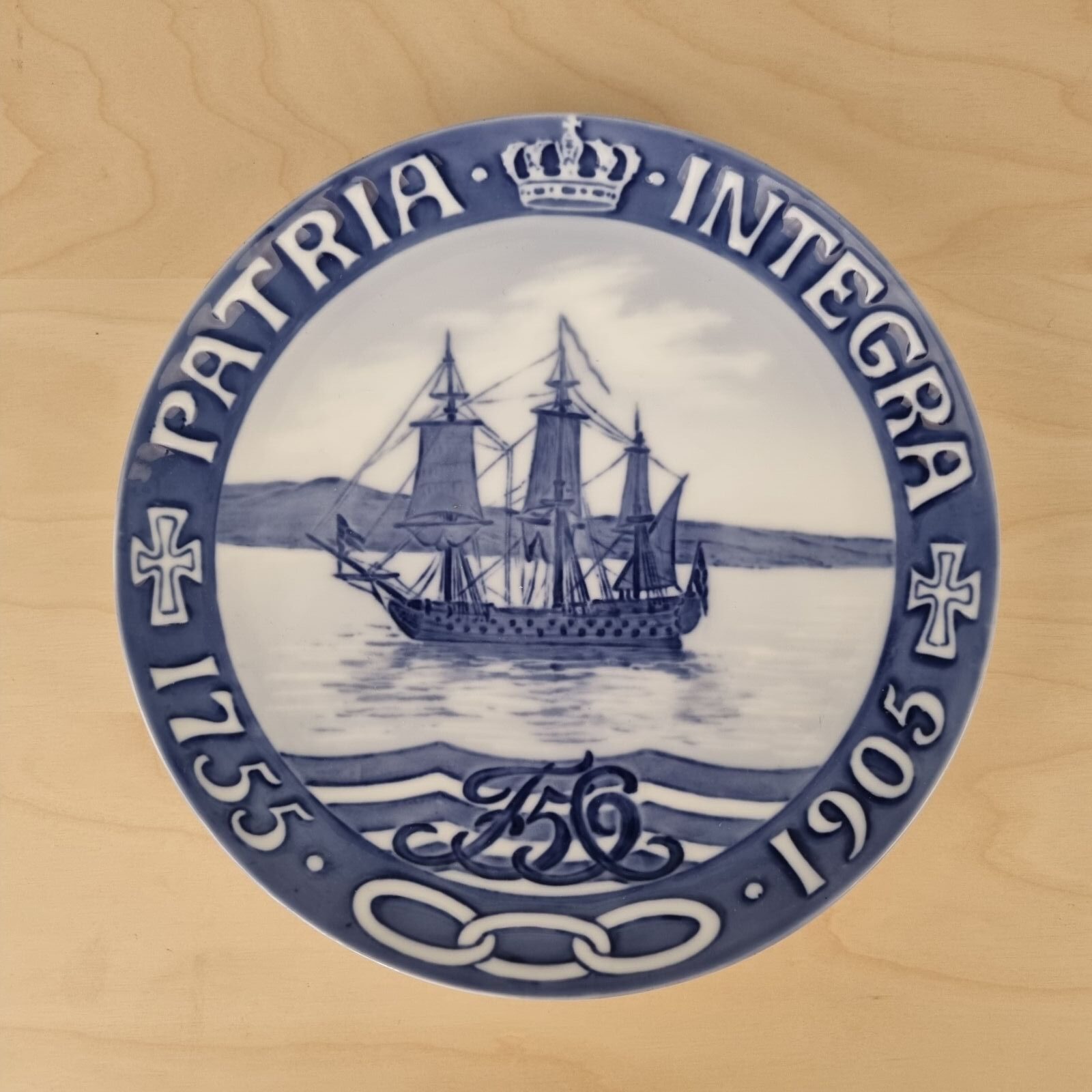 Royal Copenhagen mindeplatte - 1755-1905 - Patria Integra