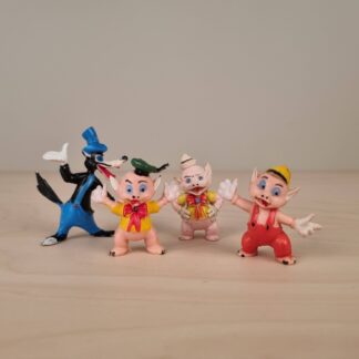 De tre små grise og ulven - i plast fra 1960'erne