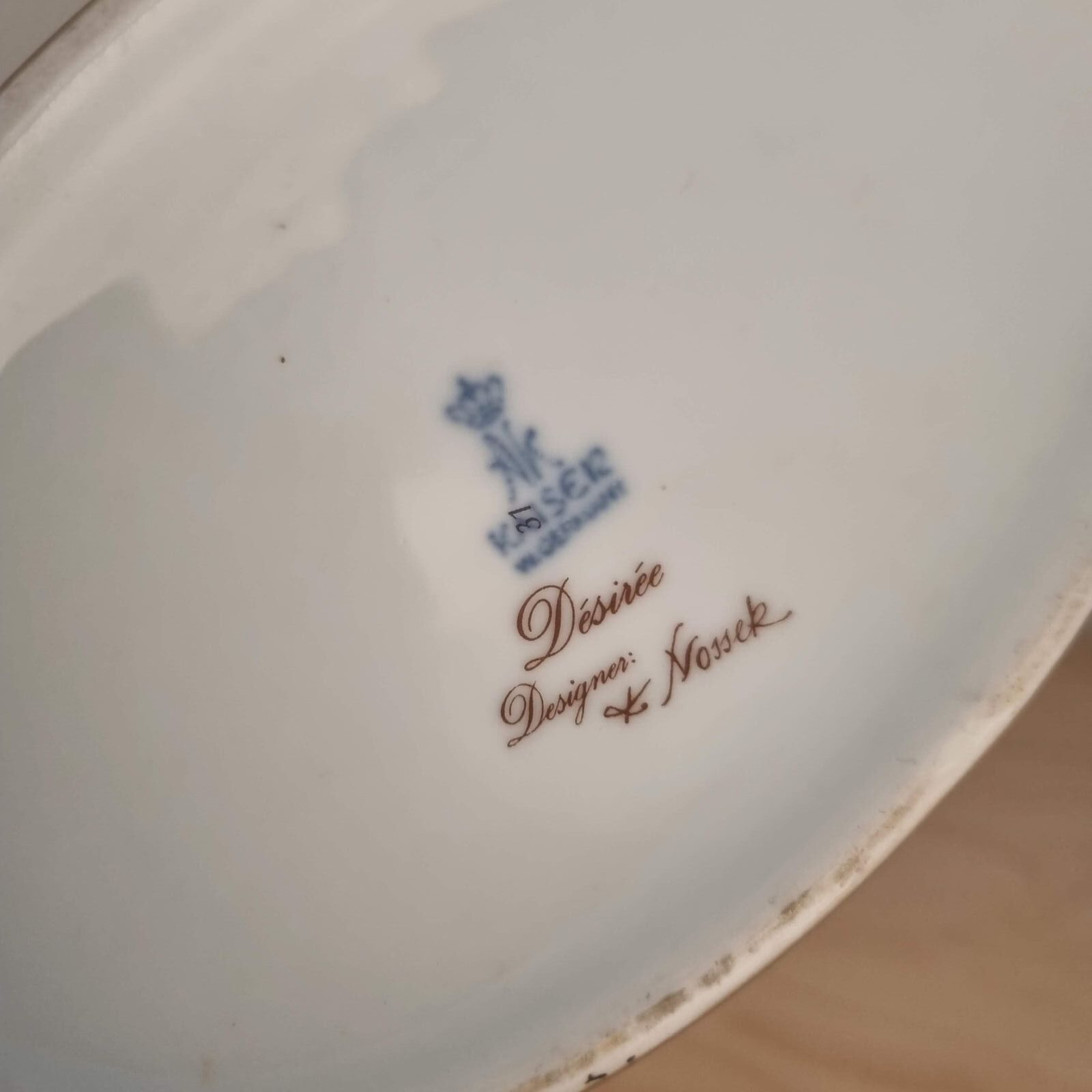 A. K. Kaiser - Vase med blomstermotiv - design Karin Nossek - Billede 5