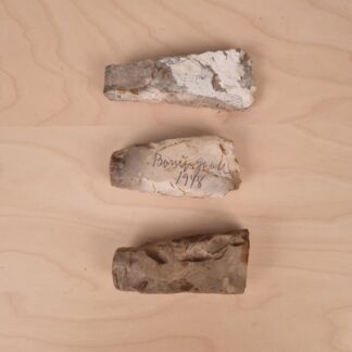 Tre små stenøkser - dansk stenalder - 8-10cm