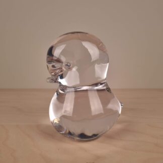 Figur af fugl i klart glas - "Pippi" - FM Konstglas, Ronneby - 15cm