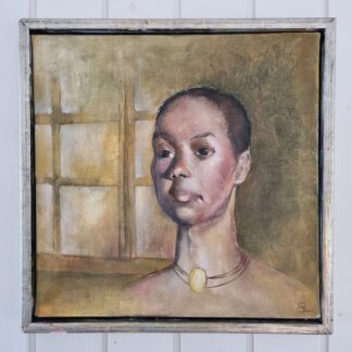 Charlotte Rønsbøl - portræt af kvinde - olie på lærred