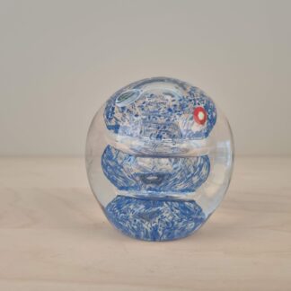 Brevpresser i blå nuancer - svensk - 8cm høj