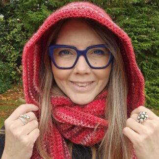 Hæklet Al'h'ette / hætte-tørklæde