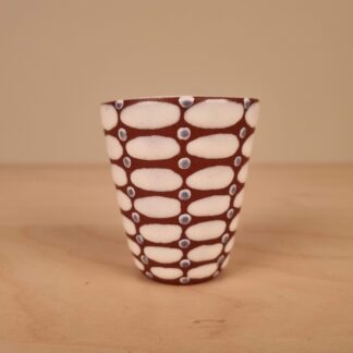 Joska Keramik - lille vase med mønster - 6,5cm