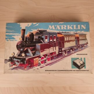 Märklin 2953 startsæt med skinner, lokomotiv, vogne og transformator