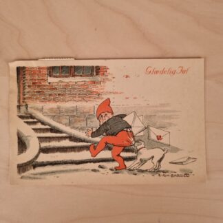 Julekort med nisse - 1935