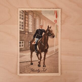 Julekort fra 1943 - Christian X til hest